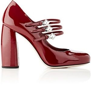 Miu Miu Burgundy Prada Crystal Heels